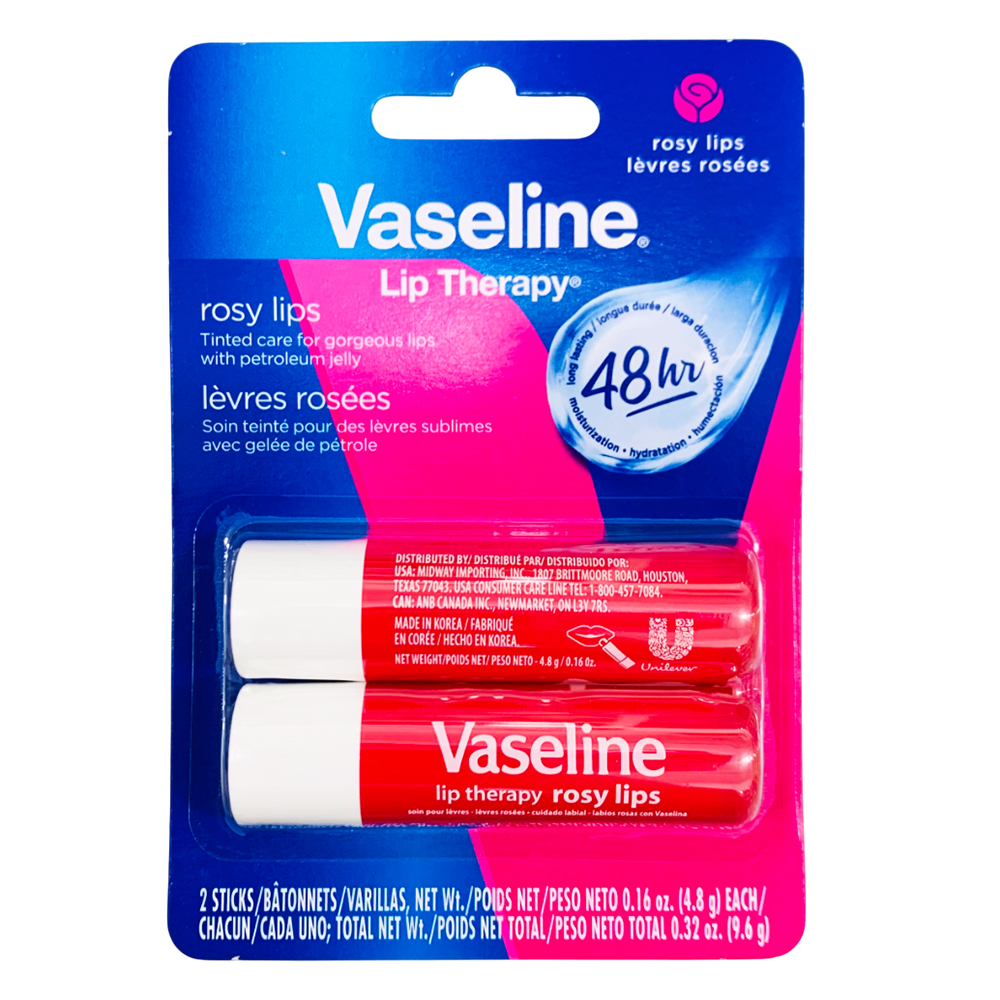 Son dưỡng môi Vaseline Lip Therapy - Rosy Lips, 2 x 4.8g