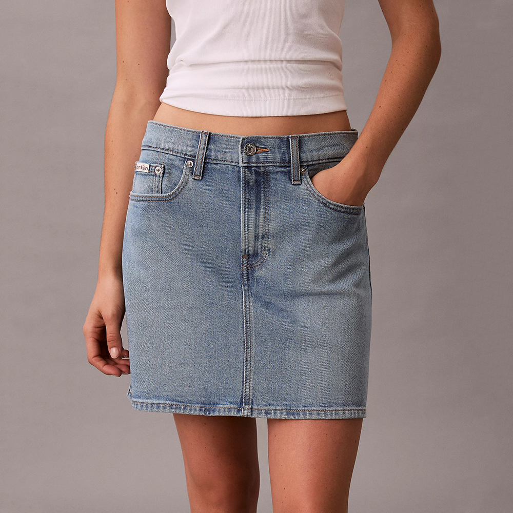 Váy Calvin Klein Denim Mini Skirt - Light Retro, Size 27
