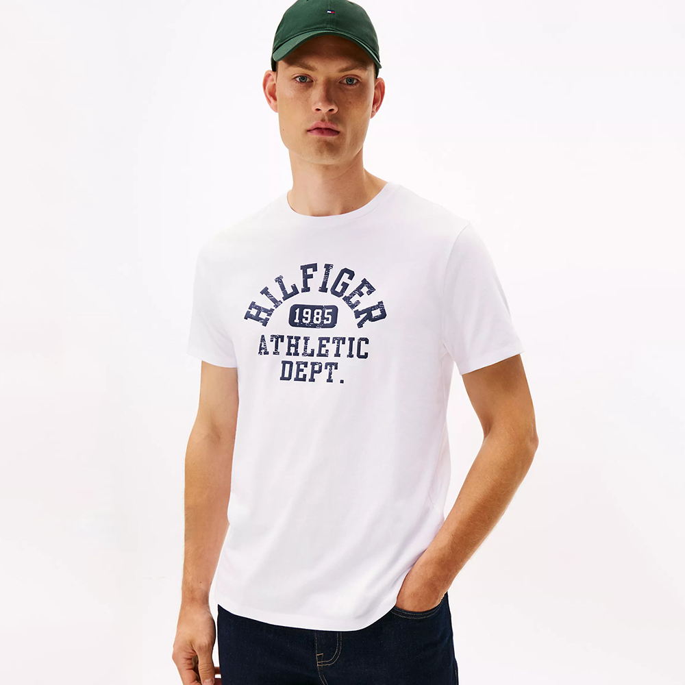Áo Tommy Hilfiger Hilfiger 1985 Athletic Logo - Optic White, Size M