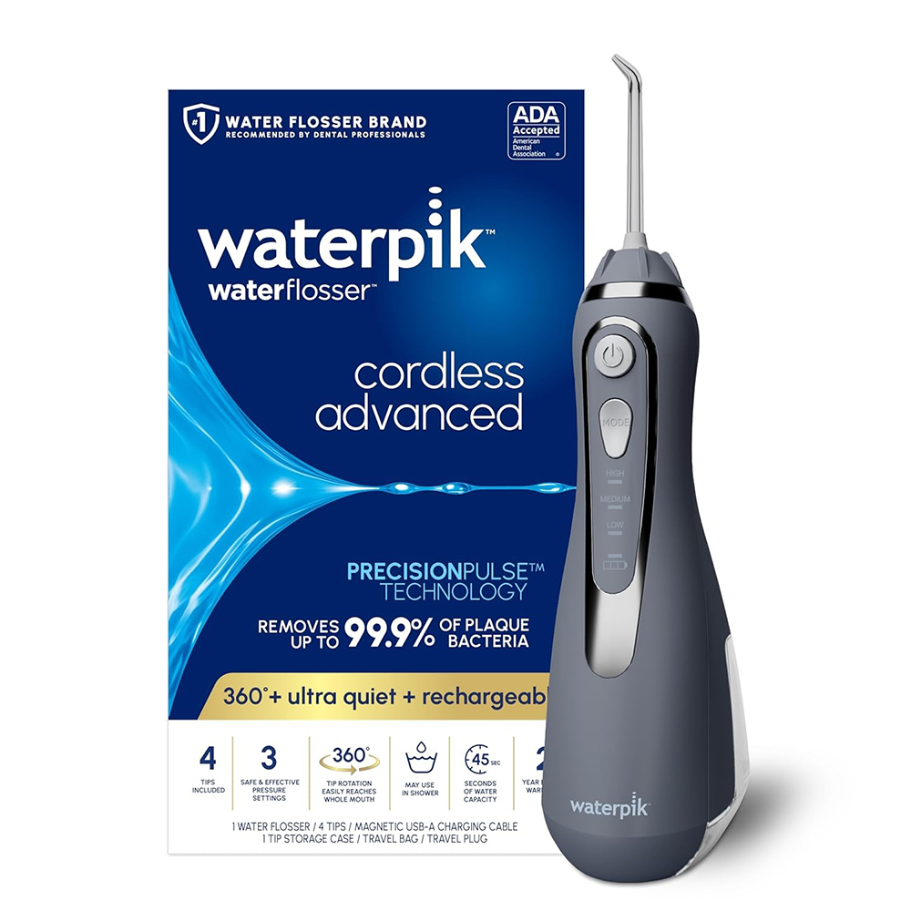 Máy tăm nước không dây Waterpik Cordless Advanced 2.0, Grey