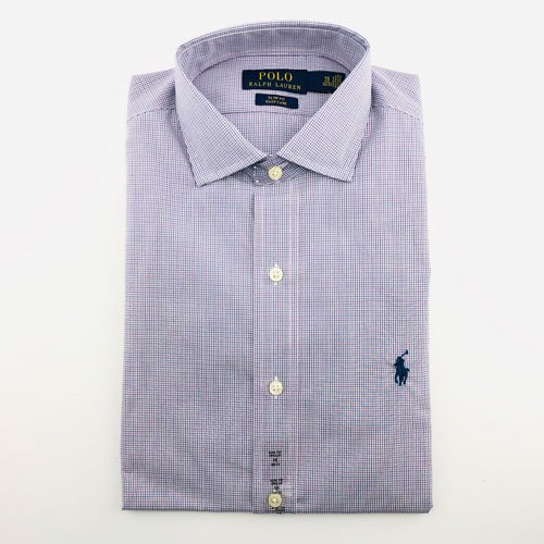 Polo Ralph Lauren Slim Fit Spread- White Multi, Size 15 1/2 (34/35)