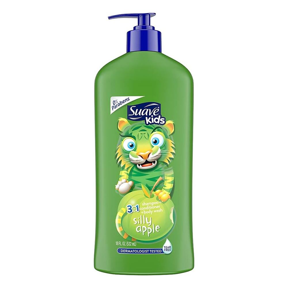Dầu tắm + gội + xả Suave Kids 3in1 - Silly Apple, 532ml