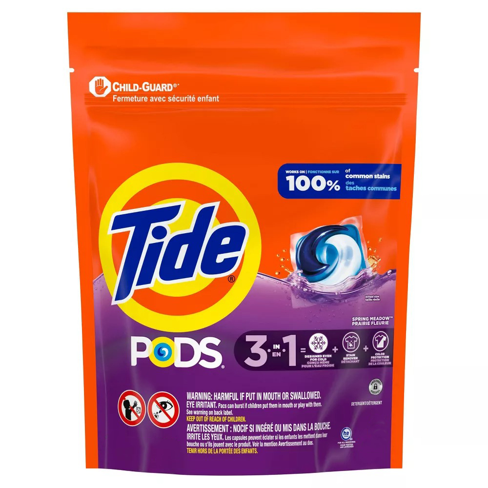Viên giặt Tide Pods 3in1 Spring Meadow, 39 viên