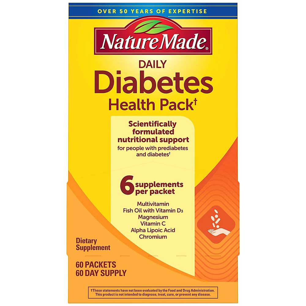 Nature Made Daily Diabetes Health Pack, 60 gói