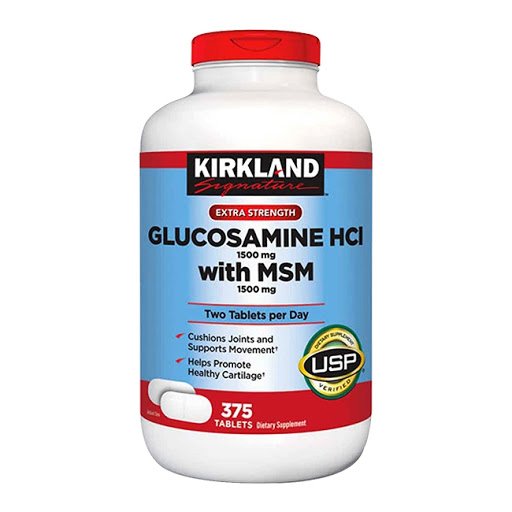 Kirkland Signature Glucosamine with MSM, 375 viên