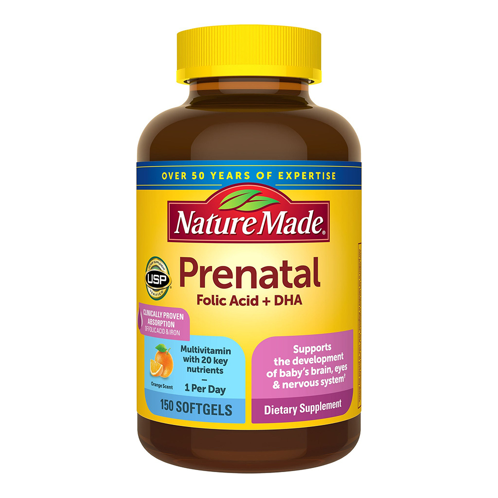 Nature Made Prenatal Folic Acid + DHA, 150 viên