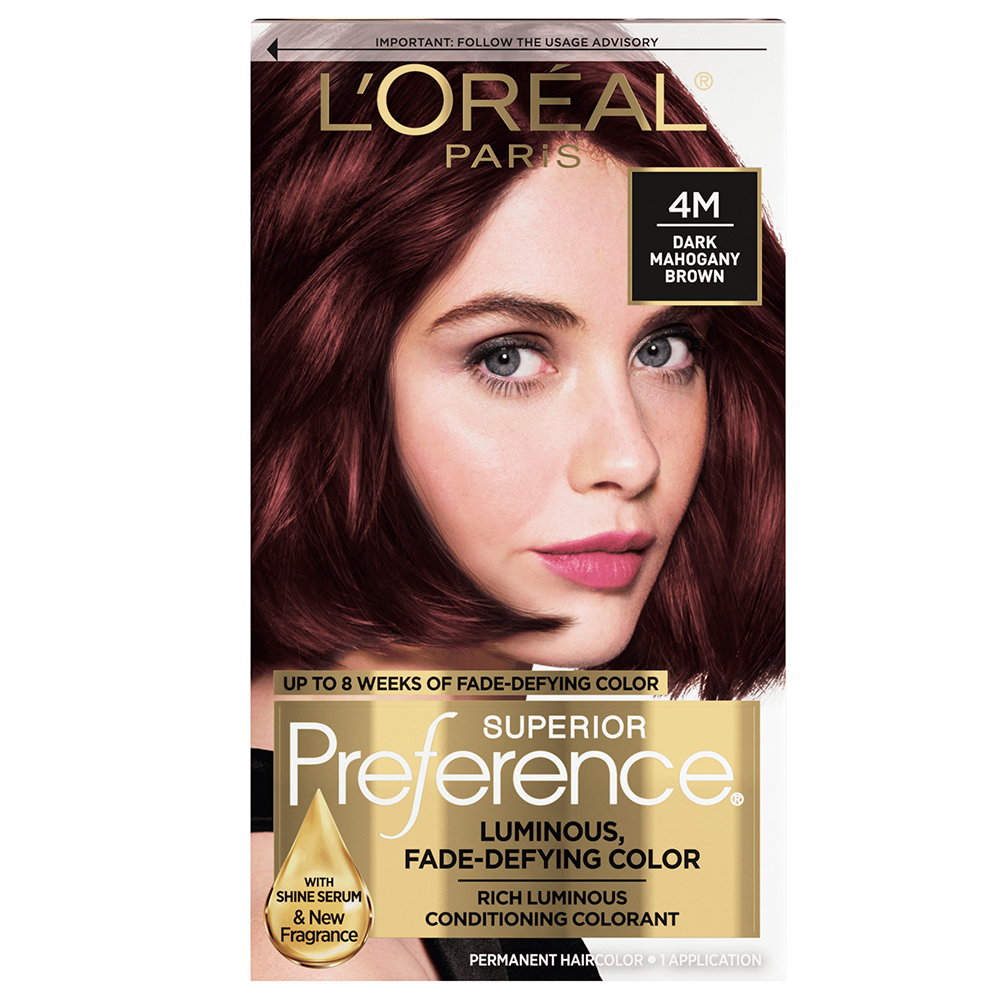 Thuốc nhuộm tóc L'Oréal Superior Preference, 4M Dark Mahogany Brown