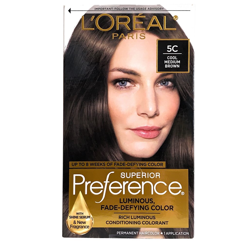 Thuốc nhuộm tóc L'Oréal Superior Preference, 5C Cool Medium Brown