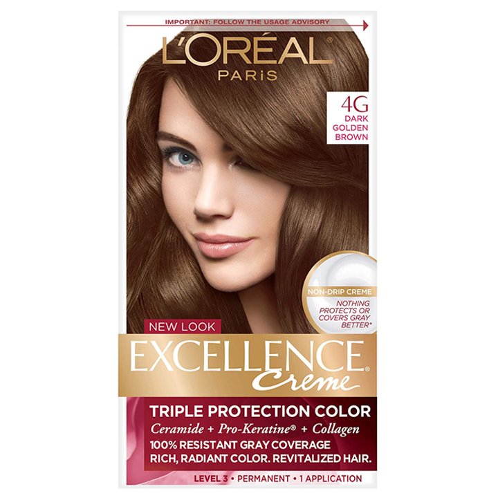 Thuốc nhuộm tóc L'Oréal Excellence Creme, 4G Dark Golden Brown