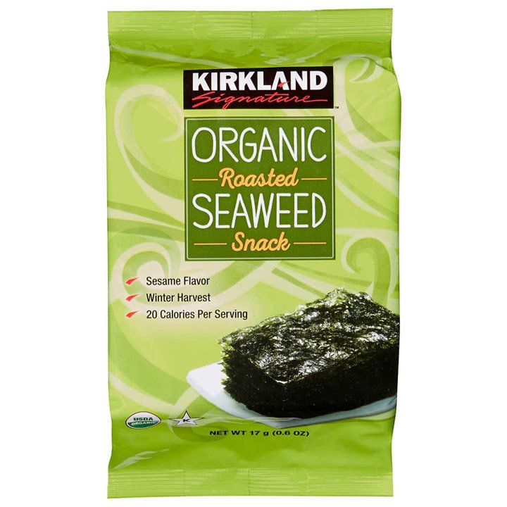 Rong biển Kirkland Signature Organic Roasted Seaweed Snack, 17g