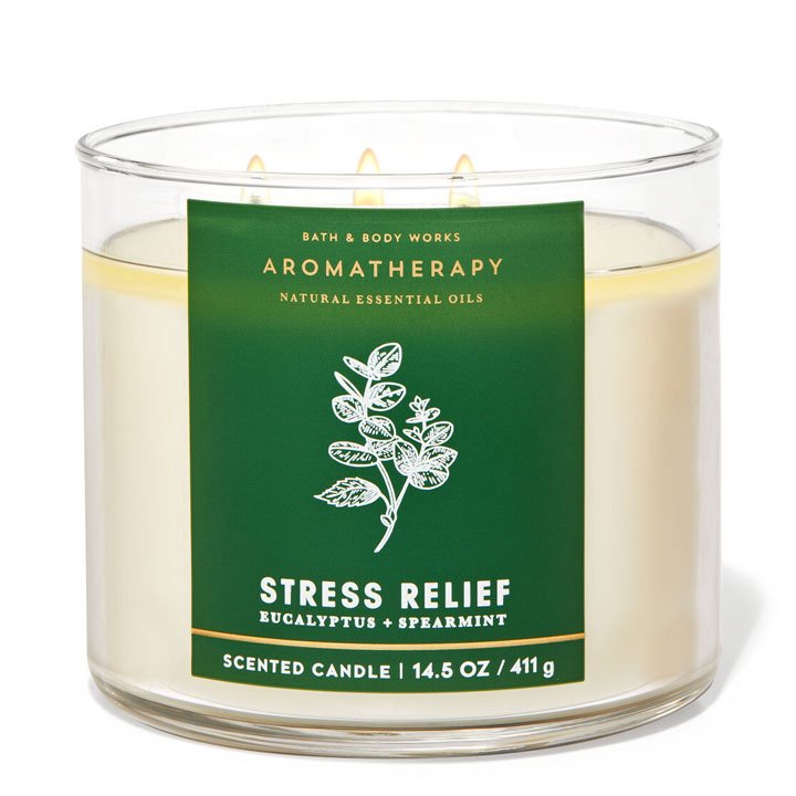 Nến thơm Bath & Body Works Aromatherapy Stress Relief Eucalyptus Spearmint, 411g