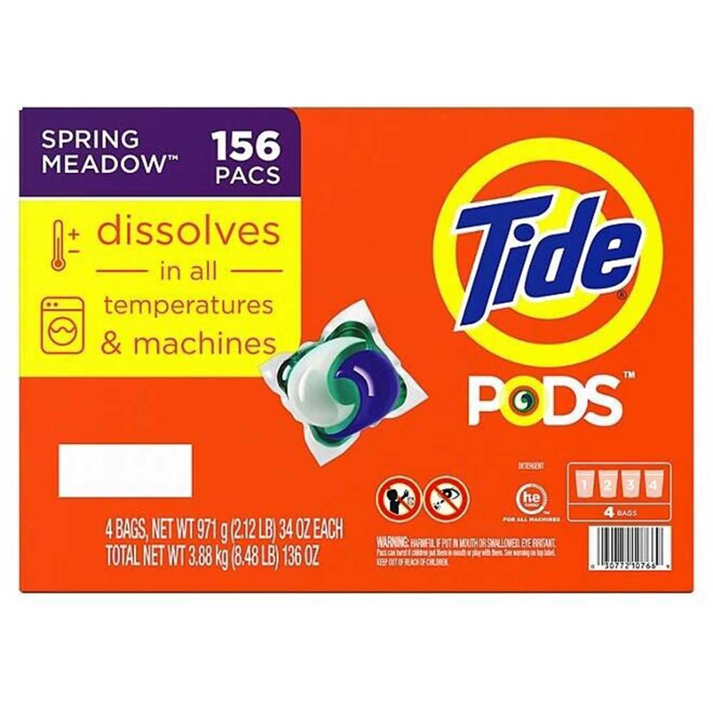 Viên giặt Tide Pods 3in1 Spring Meadow, 156 viên