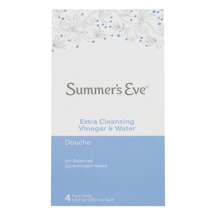 Dung dịch thụt rửa vệ sinh phụ khoa Summer's Eve Douche Extra Cleansing Vinegar & Water, 4 x 133ml