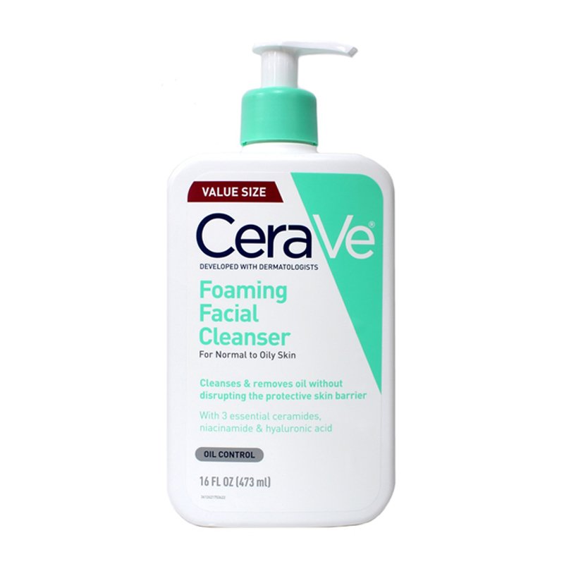 Rửa mặt CeraVe Foaming Facial Cleanser, 473ml