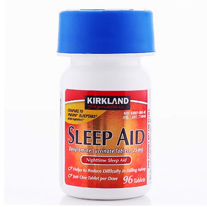 Viên uống Kirkland Signature Sleep Aid Doxylamine Succinate 25mg, 96 viên