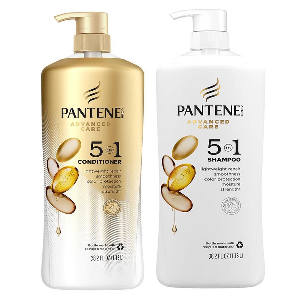 Bộ dầu gội + xả Pantene Pro-V Advanced Care 5in1, 2 x 1.13L