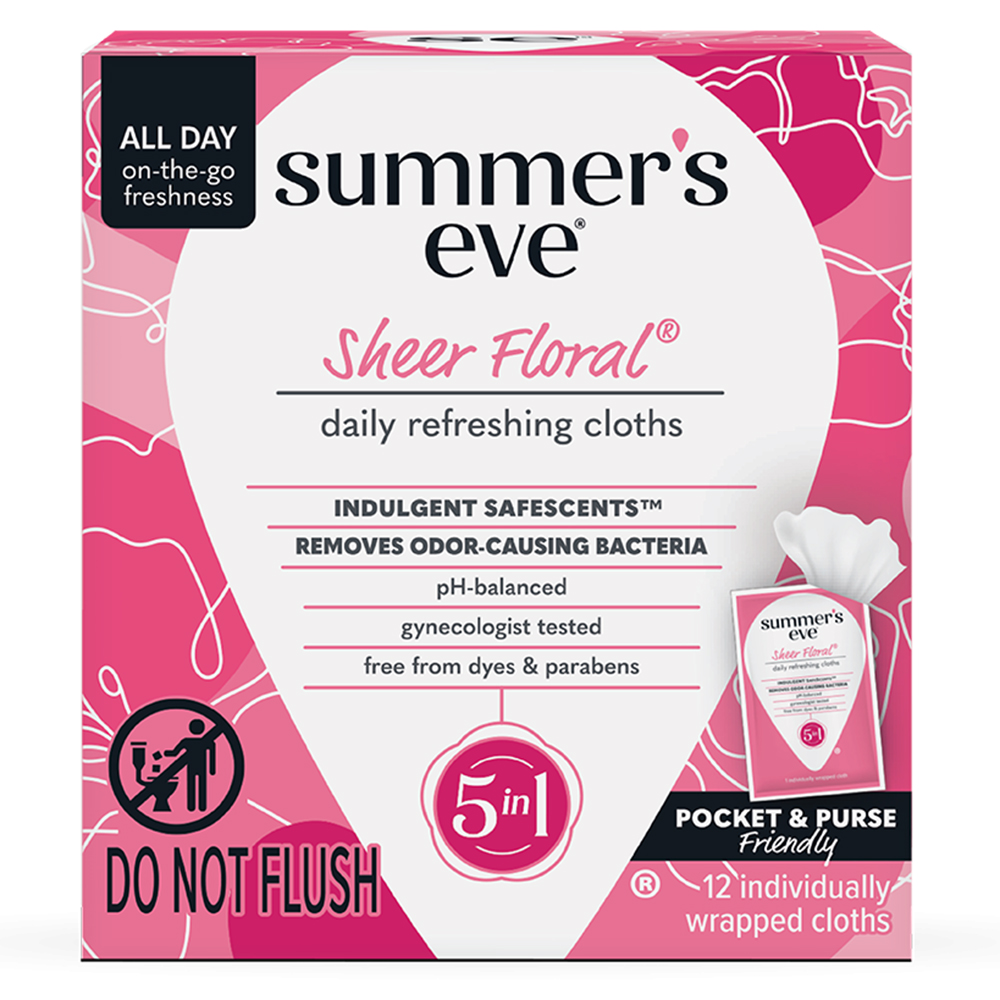 Khăn ướt phụ khoa Summer's Eve - Sheer Floral, 16 gói