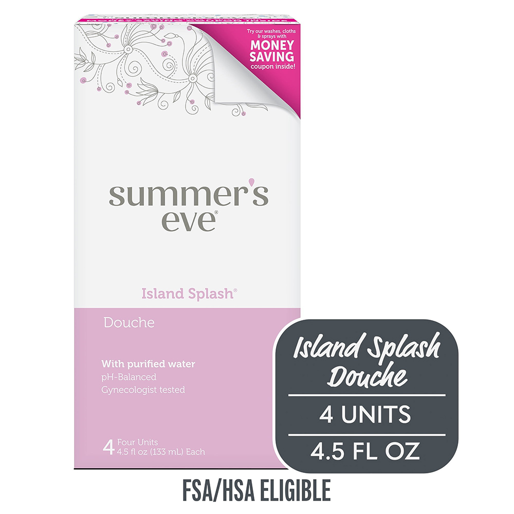 Dung dịch thụt rửa vệ sinh phụ khoa Summer's Eve Douche Island Splash, 4 x 133ml