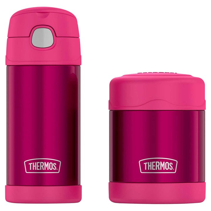 Thermos FUNtainer Bottle and Food Jar Lunch Set, Pink