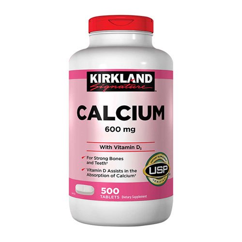 Kirkland Signature Calcium 600 mg + D3, 500 viên