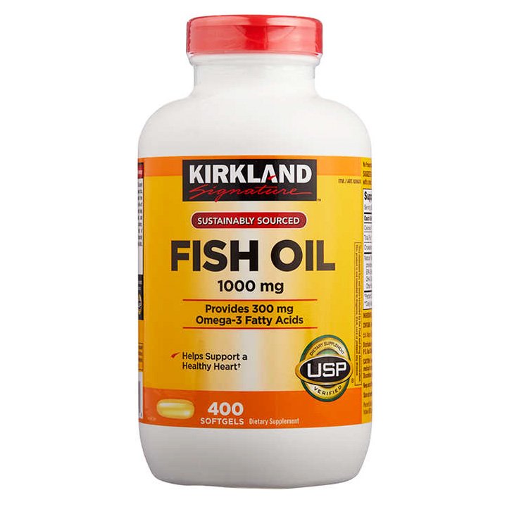 Kirkland Signature Fish Oil 1000 mg, 400 viên